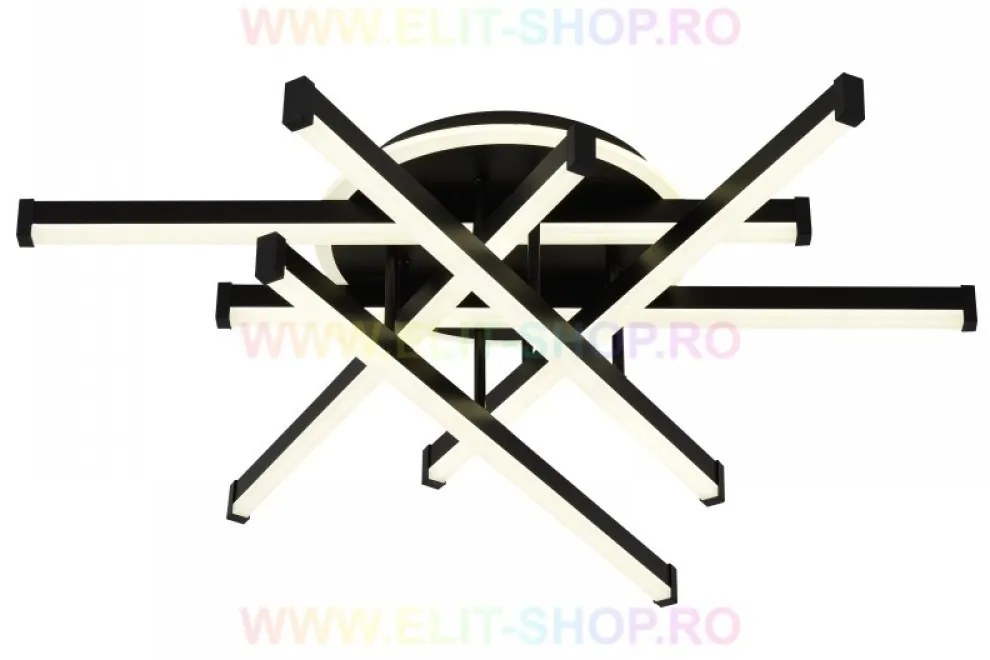 Lustra LED Cu Telecomanda, Elit's Esn306 - 6-BK, 150w