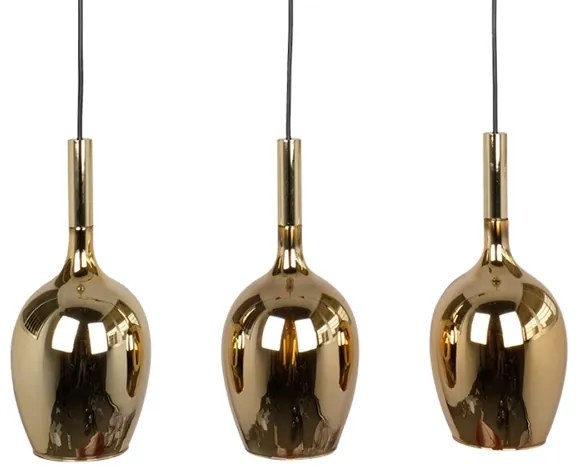 Lustră pe cablu LUGANO 3xE14/40W/230V aurie