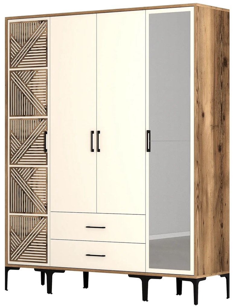 Dulap de haine Kiara PTR (Nuc + Crem). 1088513