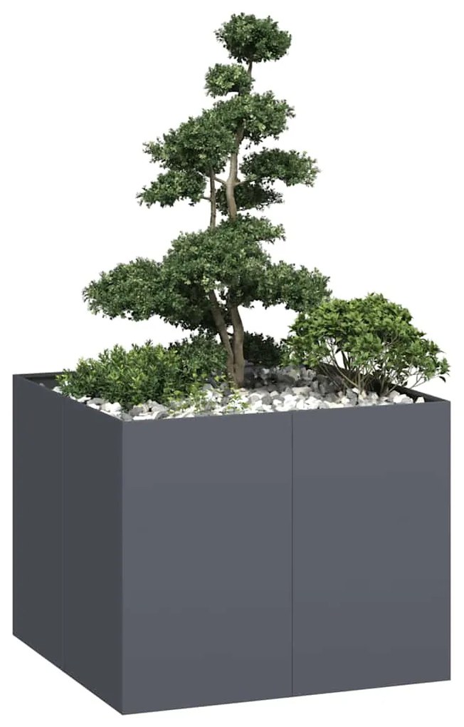 vidaXL Jardinieră Antracit 100x100x80 cm Oțel