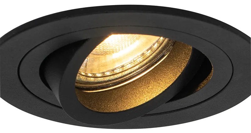 Set de 6 spoturi încastrate moderne negre - Rondoo