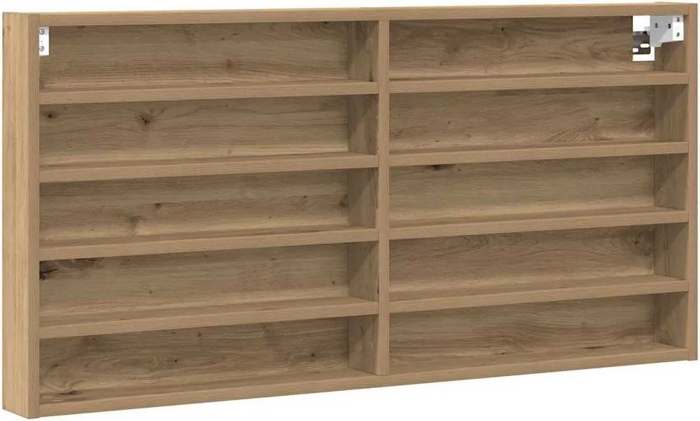 vidaXL Dulap de Expunere cu raft Stejar Artizanal 100 x 8,5 x 50 cm