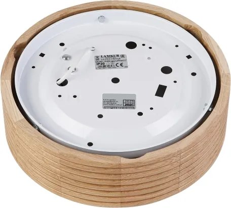 Brilagi - Plafonieră LED CARVALHO MODERN 1xE27/60W/230V, diametru 27,5 cm, finisaj stejar