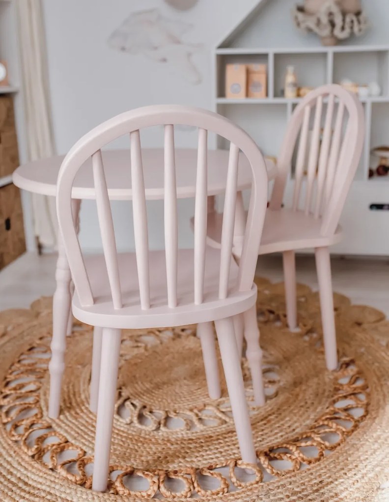 Set masa si scaune pentru copii Nordic roz