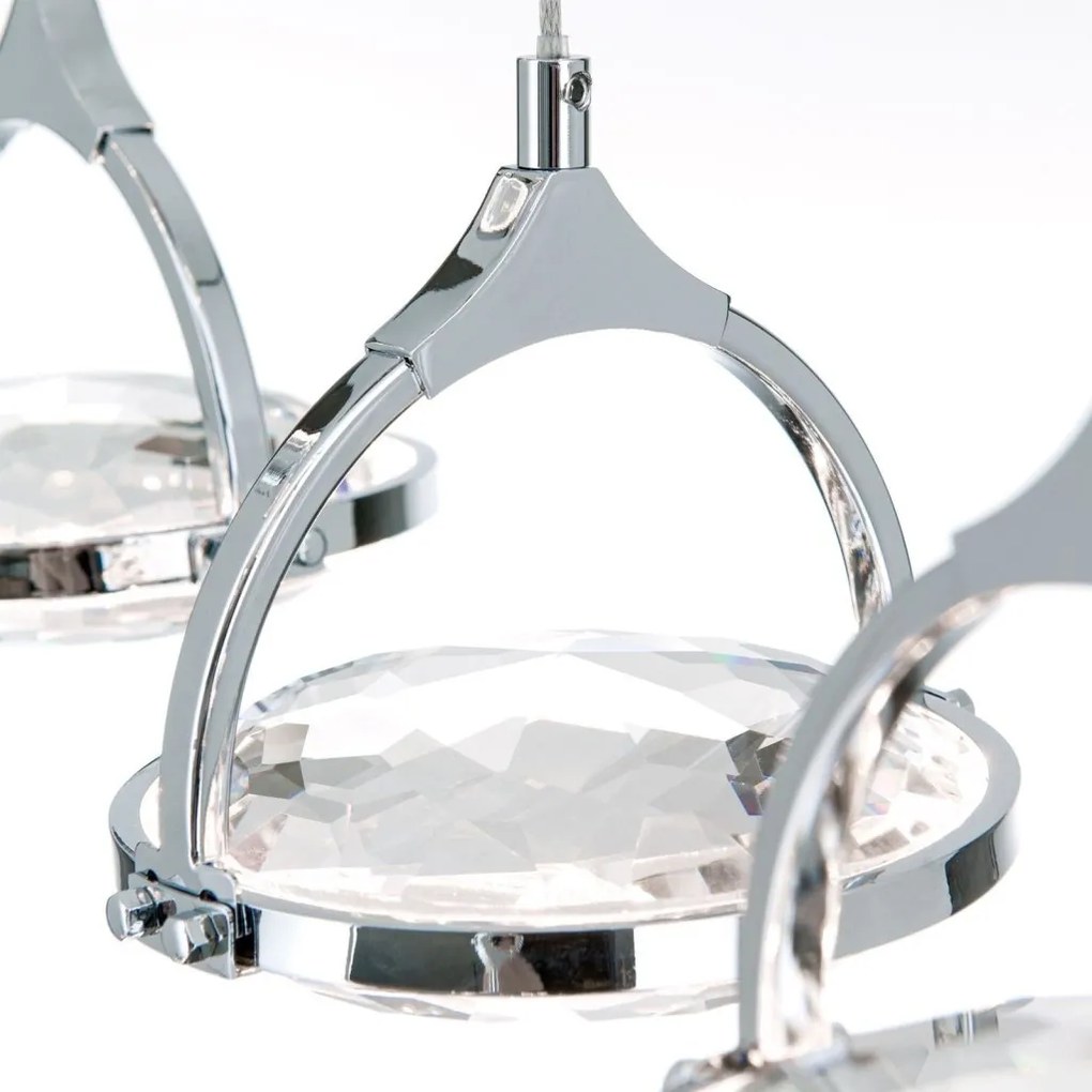 Lustra LED suspendata cu cristal K9 design lux MOON 5L
