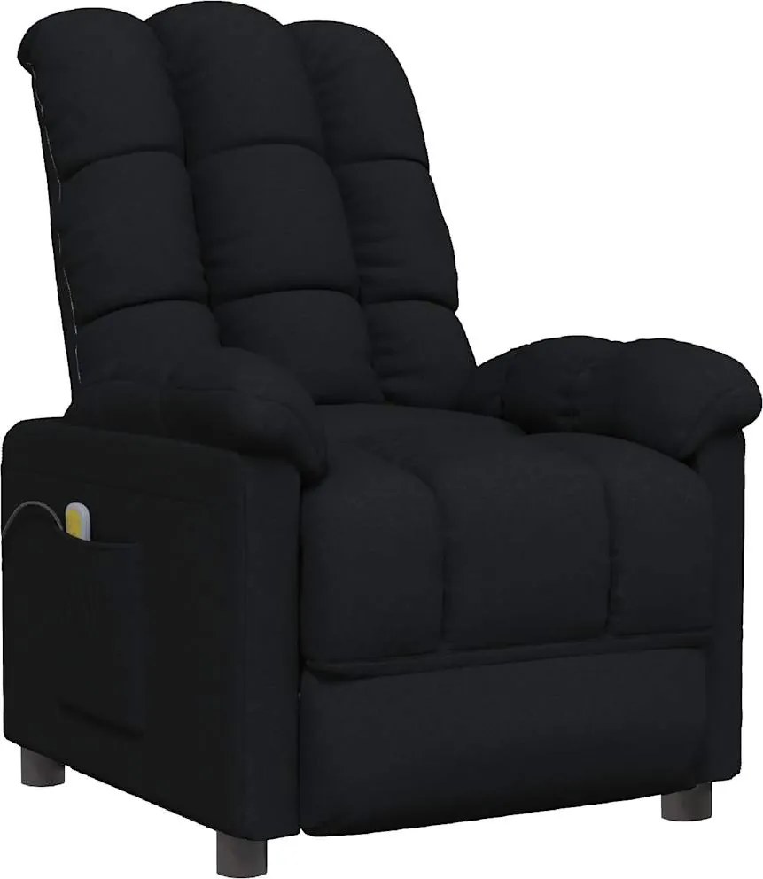 vidaXL Fotoliu de masaj, negru, țesătură