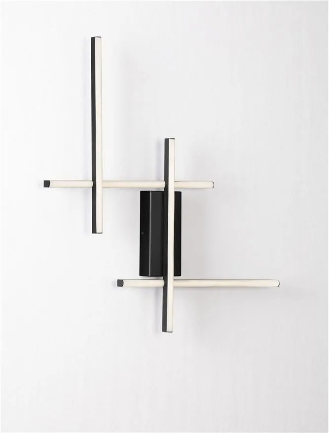Aplica de perete LED design modern APECHO negru