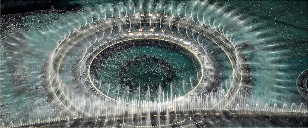 Tablou cu fântănă arteziană (120x50 cm)
