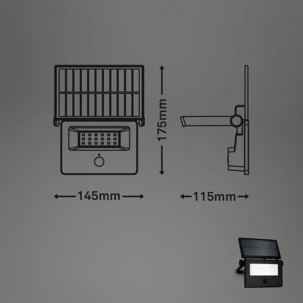 Brilo - Reflector solar LED cu senzor LED/5W/5,5V IP54 1200 mAh