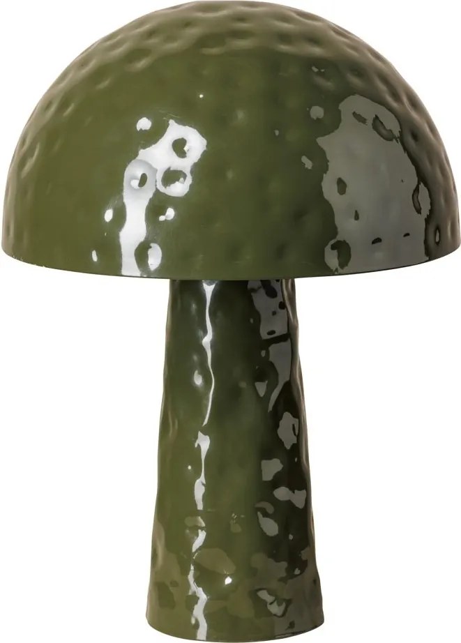 Lampa de masa, din metal, verde, forma de ciuperca, Bossue