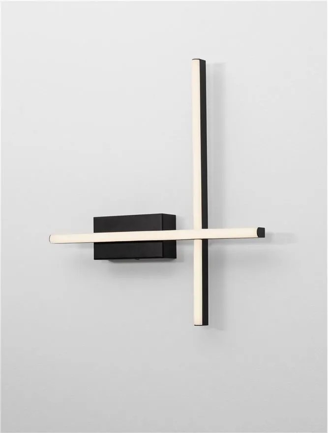 Aplica de perete LED design modern QUAM negru