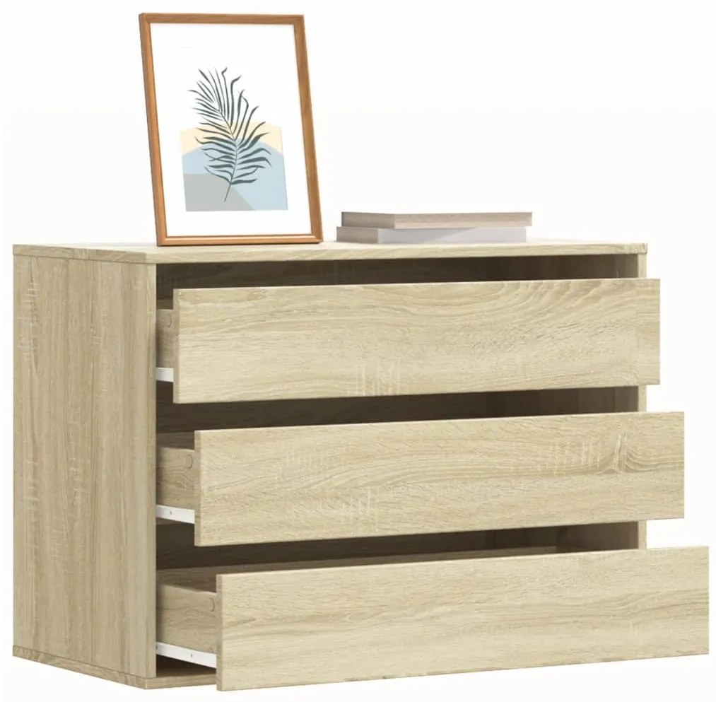 vidaXL Dulap colț cu sertare stejar sonoma 80x41x58 cm lemn prelucrat