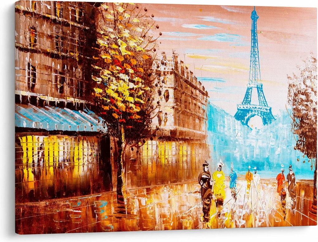 Tablou - Vremea ploioasă și Turnul Eiffel (70x50 cm)