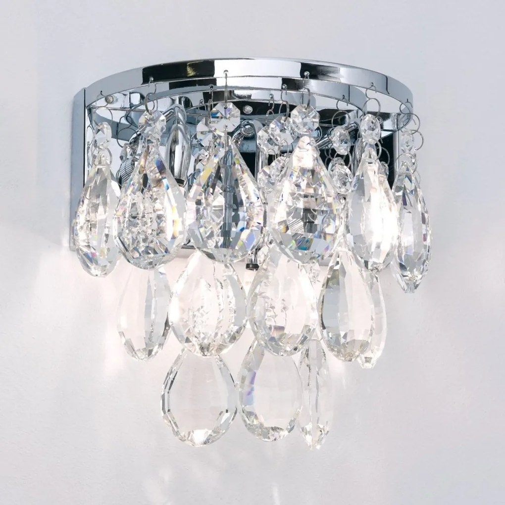Aplica de perete cristal K9 design elegant CELESTE crom