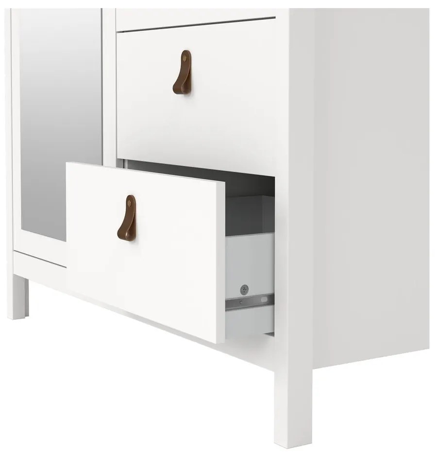 Șifonier alb cu oglindă 102x199x58 cm Madrid – Tvilum