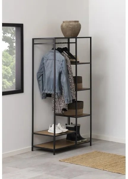 Cuier SARON, stejar/negru