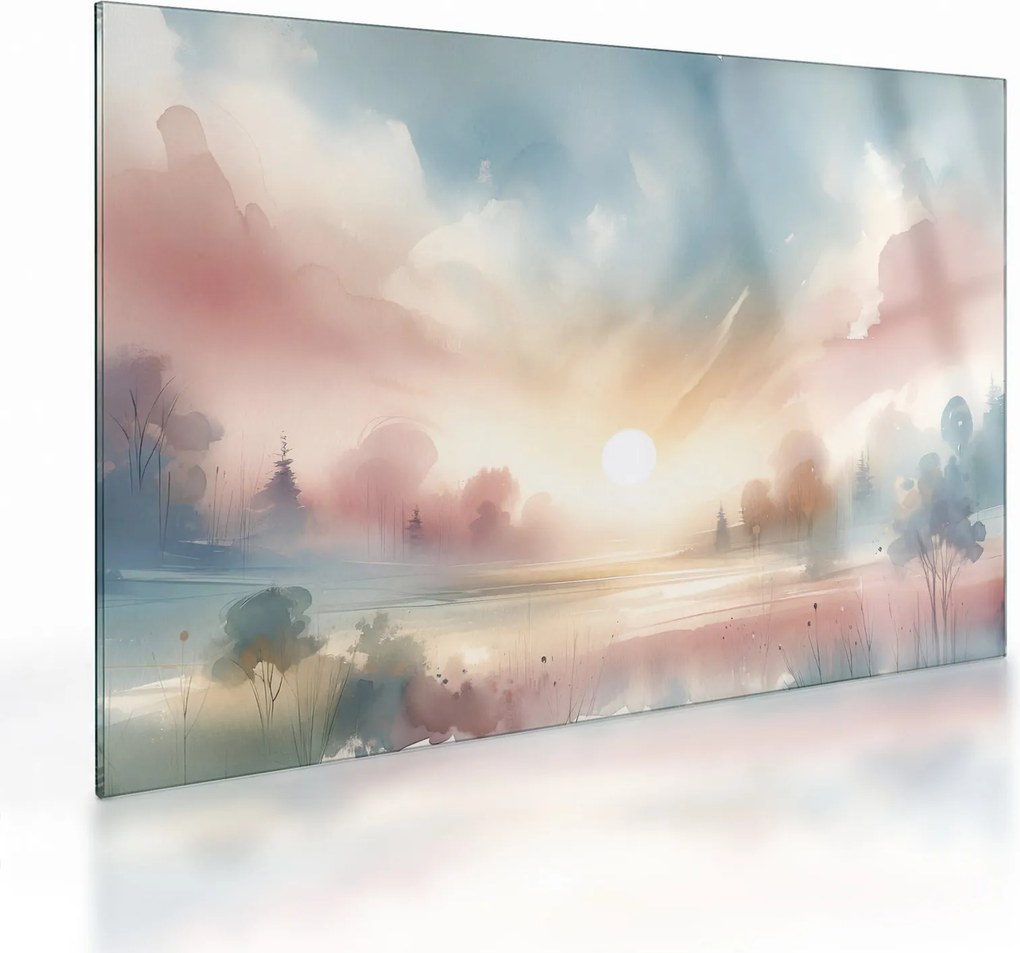 Tablou pe sticlă - Peisaj elegant (70x50 cm)