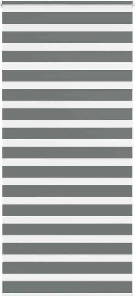 vidaXL Jaluzea tip zebra gri închis lățime țesătură 90,9 cm poliester