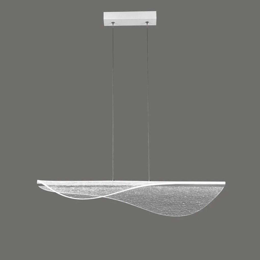 Lustra suspendata LED dimabil design deosebit Bianca