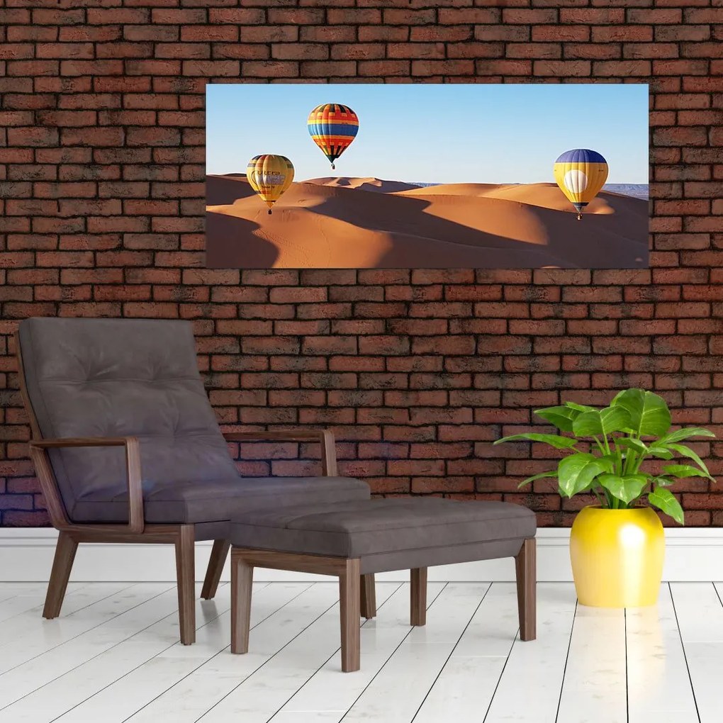 Tablou - baloane zburătoare în deșert (120x50 cm)