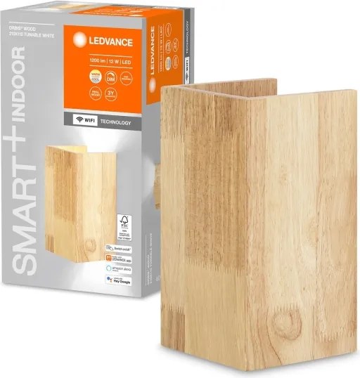 Aplică LED dimabilă SMART+ WOOD LED/12W/230V Wi-Fi Ledvance