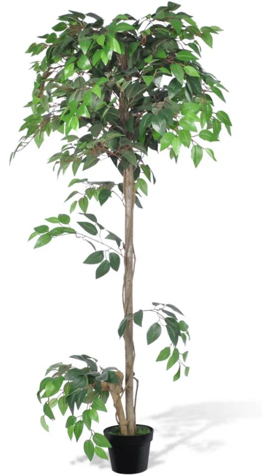 Ficus artificial cu aspect natural si ghiveci, 160 cm