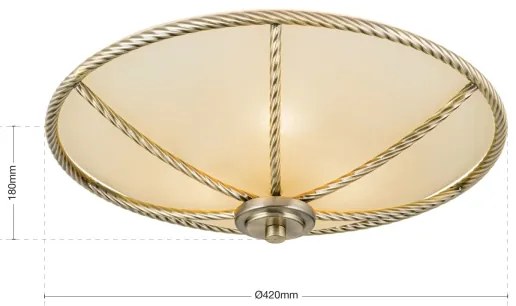 Orion - Plafonieră MAURO 3xE27/60W/230V, Ø 42 cm, bronz