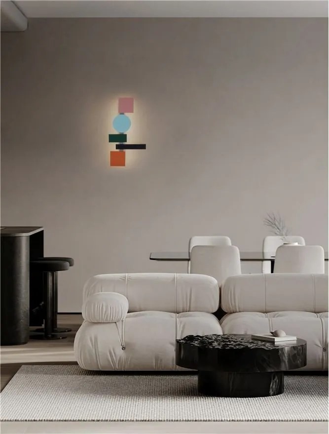 Aplica de perete LED design modern, Aluminiu, Multicolor, MARGOT