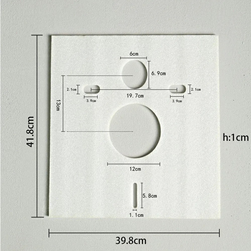 Perete de izolare fonică pentru toaletă și bideu 39x42x1 cm