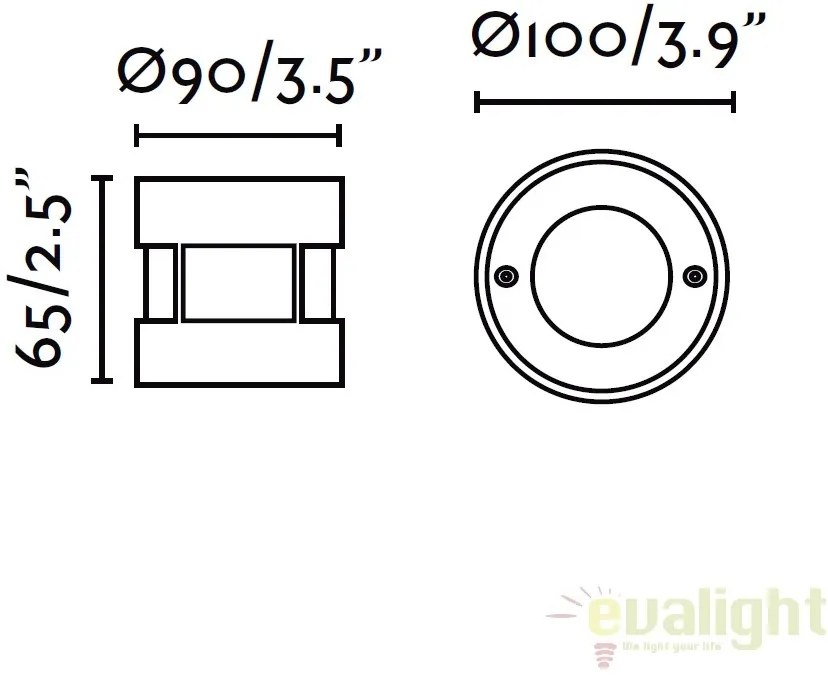 SPOT LED INCASTRABIL DE EXTERIOR Inox Rotund 71498N