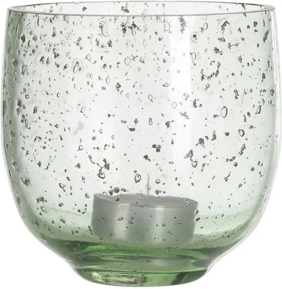 Sfeșnic din sticlă A Simple Mess, ⌀ 10 cm, verde