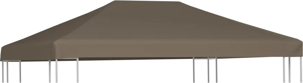 vidaXL Acoperiș pentru pavilion, 3 x 3 m, gri taupe, 310 g/m²