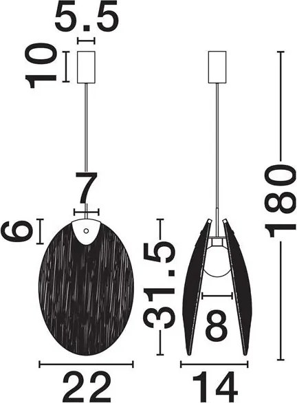 Pendul LED design decorativ SHELINA 20