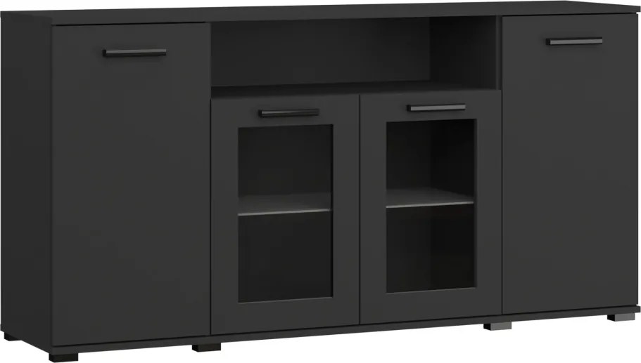 Comodă Frazio – 160x40x83 cm – Negru
