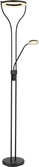 Globo 59038SD - Lampă de podea LED dimabilă EBRO 20W/230V + 4W 3000K neagră