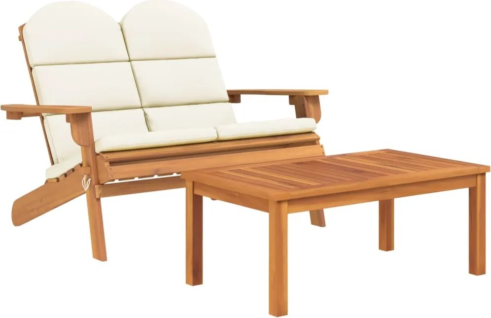 vidaXL Set mobilier de grădină Adirondack, 2 piese, lemn masiv acacia