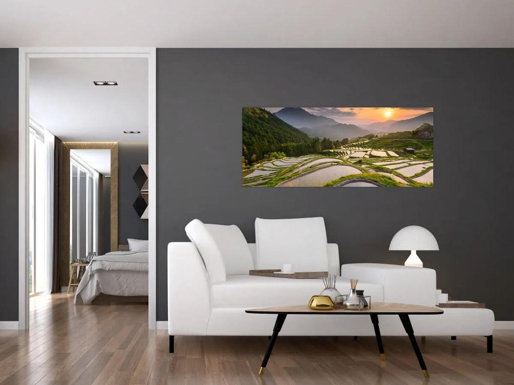 Tablou - Terase de orez (120x50 cm)