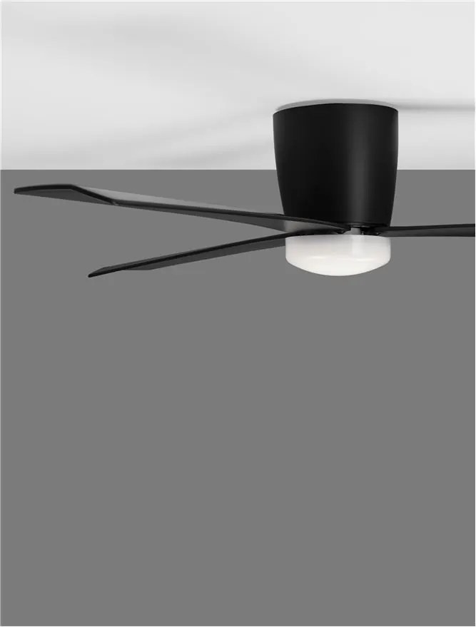 Ventilator de tavan cu telecomanda design modern DELL negru