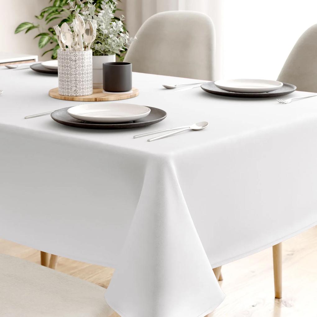 Goldea față de masă loneta - albă 120 x 160 cm