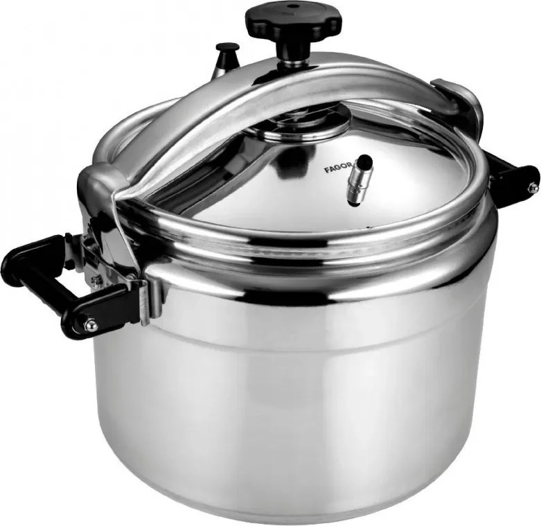 Oală sub presiune Fagor Chef Extremen, 35 cm, 22 l, 50 kPa, 3 sisteme de protecție, sigiliu de siguranță, argintiu