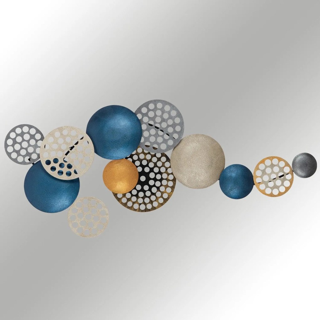 Decoratiune de perete Metal Enzo, Multicolor, 8x42x90 cm