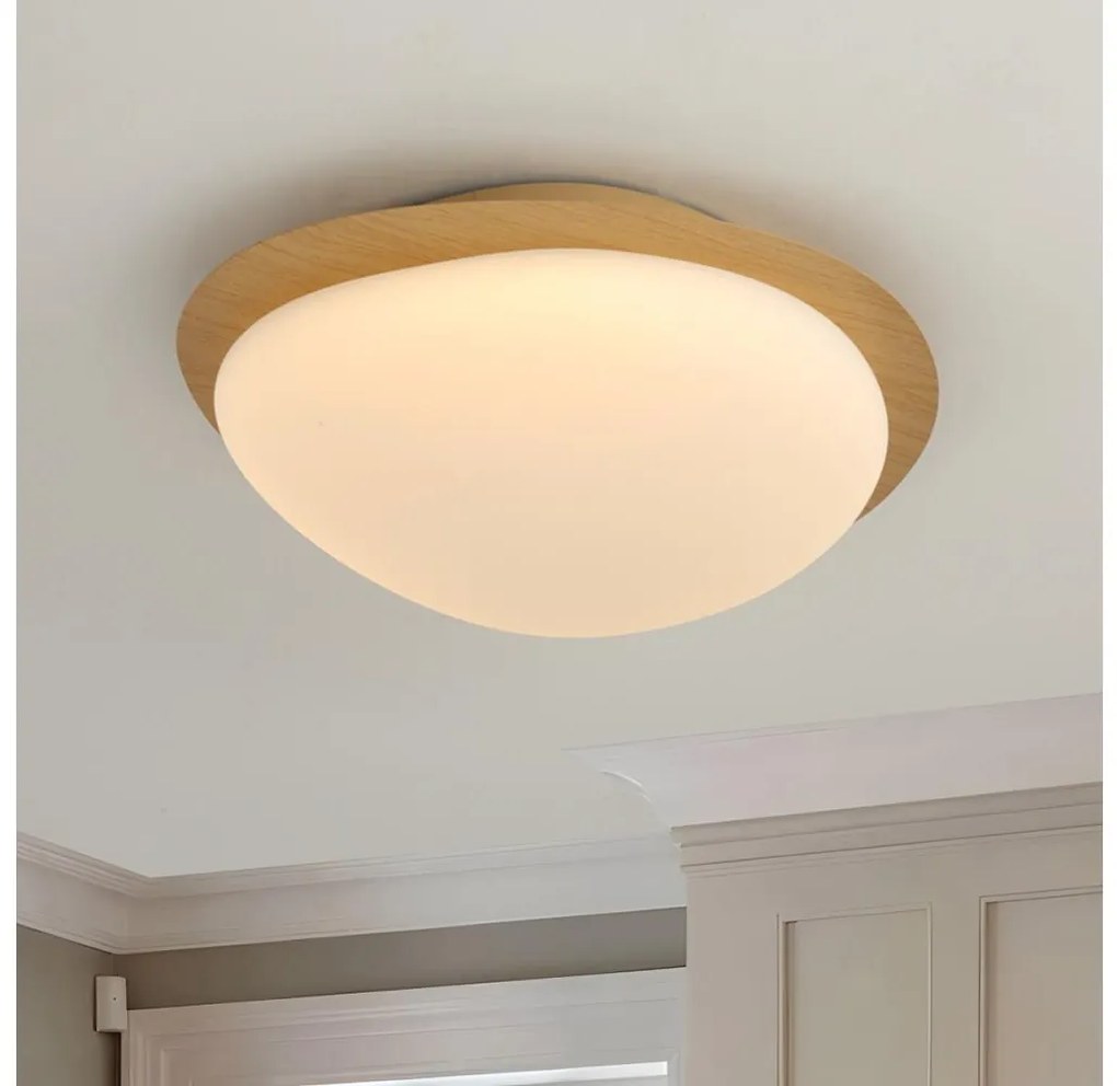 Brilagi - Plafonieră VISBY WOOD LED, 18 W, 230 V, Ø 38 cm, maro