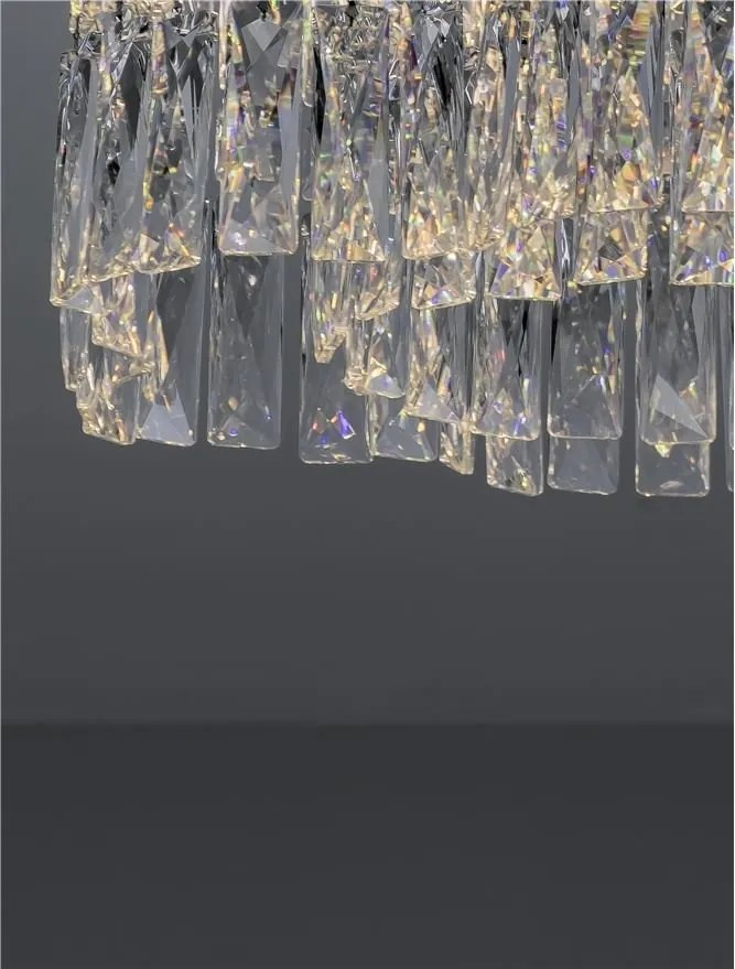 Lustra aplicata LED crom, cristale sticla NUVIA