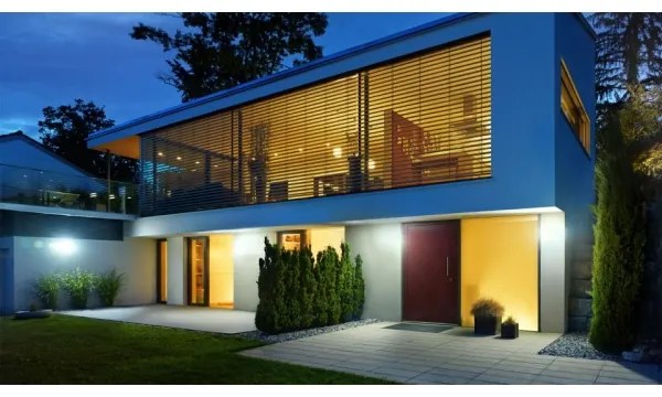 Steinel 012076 - Lampă LED de exterior cu senzor de mișcare XLED curved LED/10,5W/230V IP44