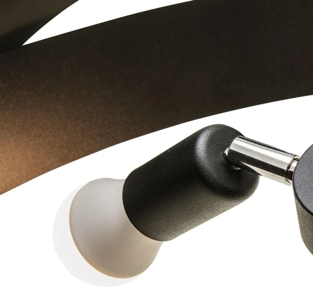Plafoniera design modern Tornado negru 50cm