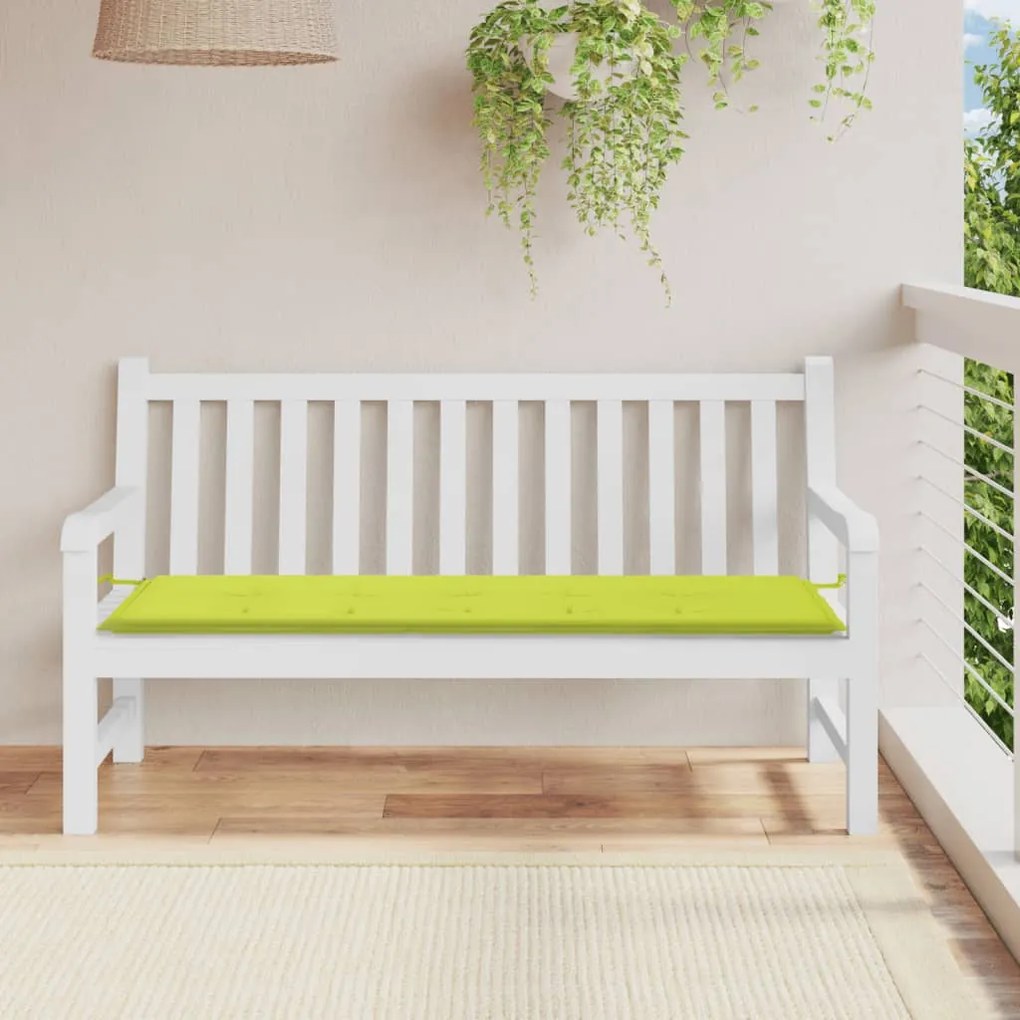 vidaXL Pernă de bancă de grădină, verde, 150x50x3 cm, textil oxford