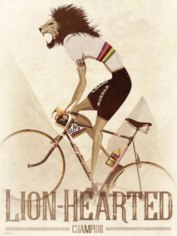 Ilustrație Lion On a Bicycle, Wyatt 9