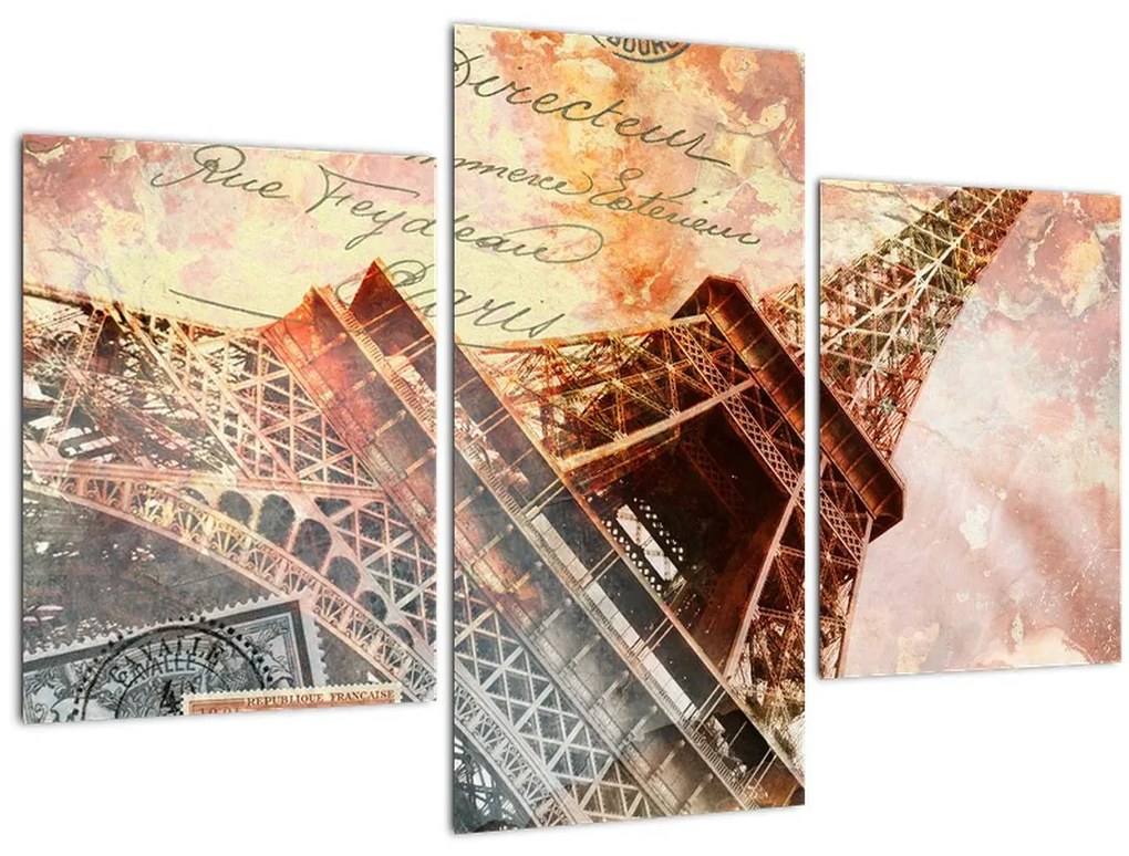 Tablou - Turnul Eiffel în stil vintage (90x60 cm)