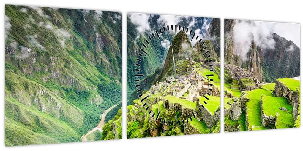 Tablou - Machu Picchu (cu ceas) (90x30 cm)