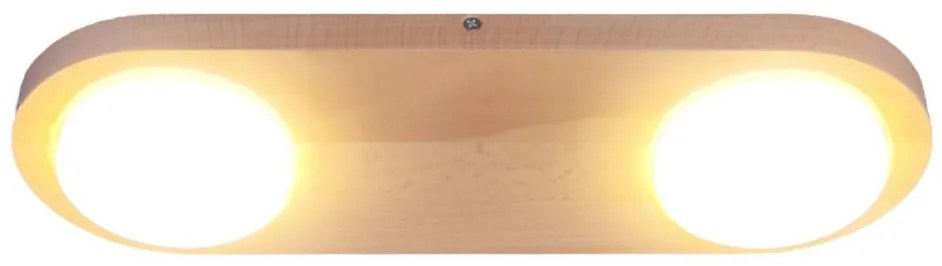 Plafoniera LED rustica fabricata manual din lemn OKIO 2L
